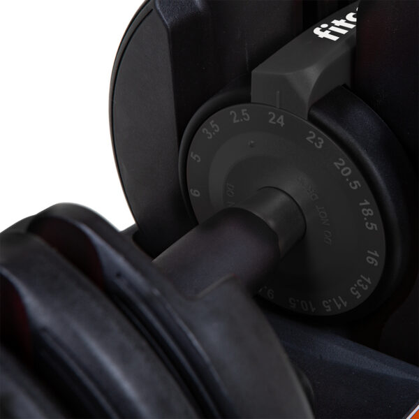 Adjustable_fitcom_4web Verstellbare Kurzhantel 24 kg mit Drehgriff | Verstellbare Kurzhantel