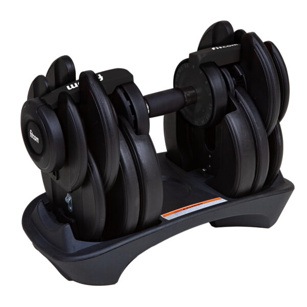 Adjustable_fitcom_9web Verstellbare Kurzhantel 24 kg mit Drehgriff | Verstellbare Kurzhantel