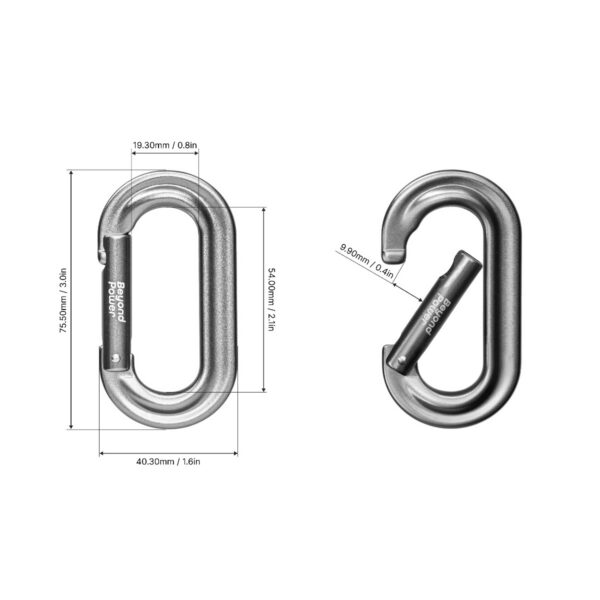 Carabiner_dimension-10 Beyond Power Premium Carabiner | pack of 6 carabiners