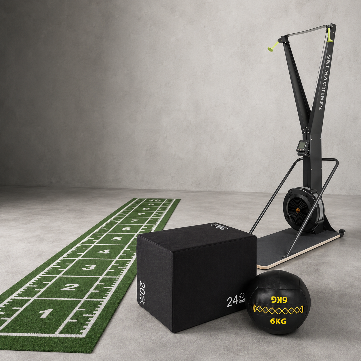 Cross Functional Training: Gewichtsschlitten, Wall Ball, Sandbag und Plyo Box