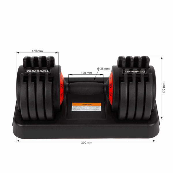 Adjustable Dumbbell 25 kg | Haltère court réglable