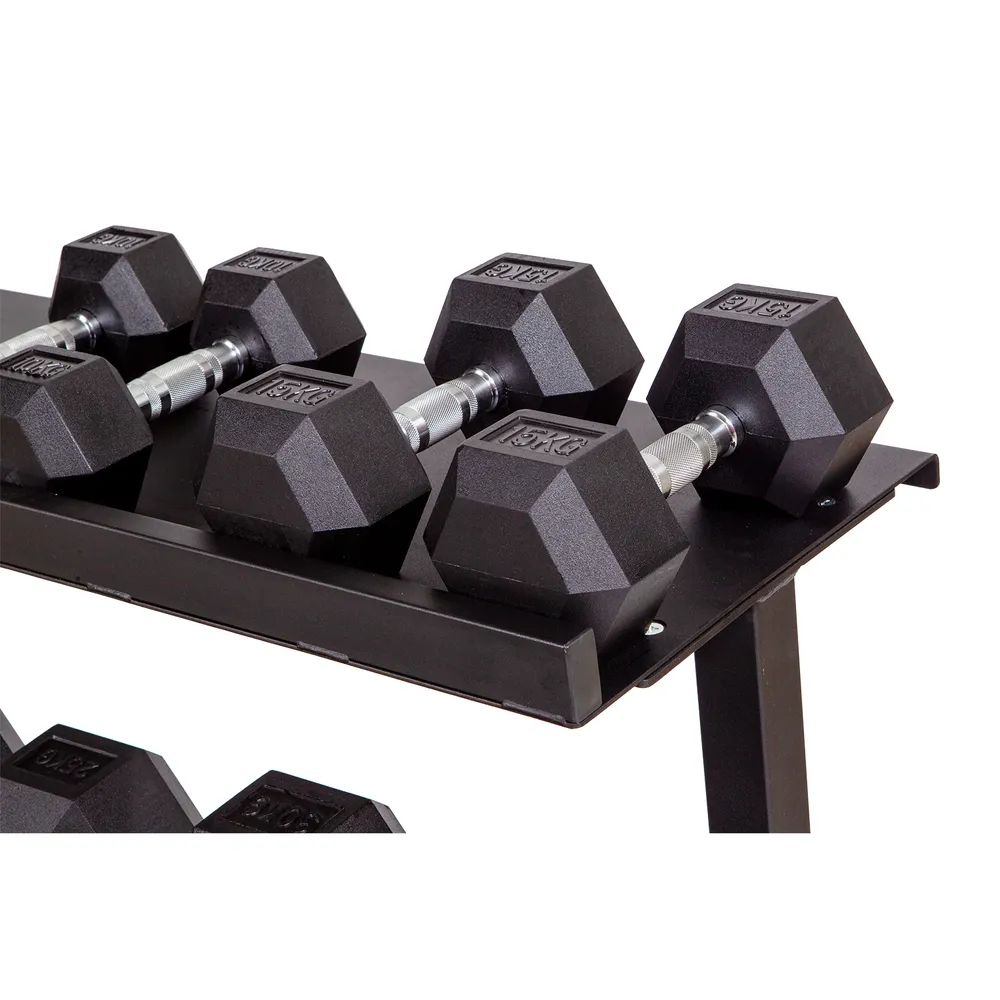 XMark Supporto Per Manubri Esagonali, Rastrelliera In Acciaio Per Set 249,5 Kg, Piedini In Gomma, Per Palestra Domestica - 5