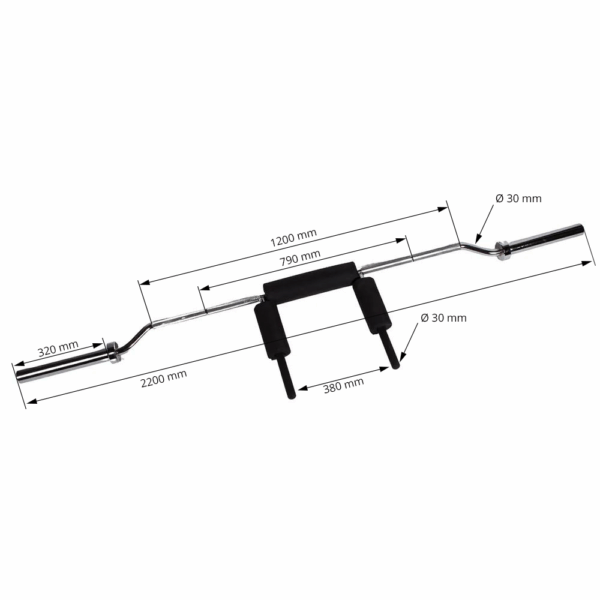 F-95889_Safety-Squat-Bar-Langhantel-50mm_1-20250314-111950_Masse Safety Squat Bar | Haltère long 50 mm
