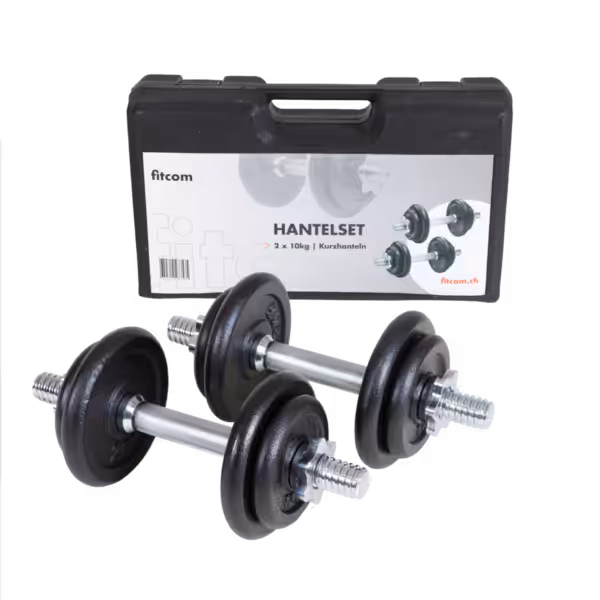 Hantelset_9 Kurzhantelset 2x 10 kg | Hantelkoffer 30 mm