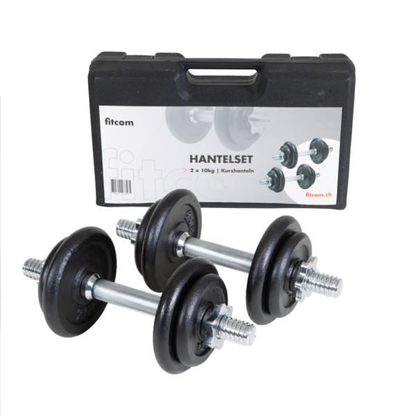 Set d'haltères_9 Ensemble d'haltères courts 2x 10 kg | Coffret d'haltères 30 mm