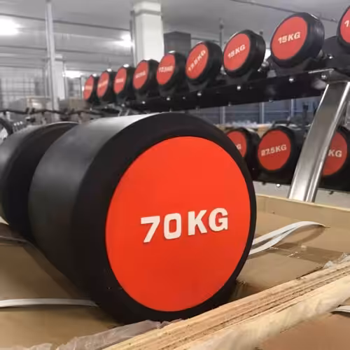 Heavy-Kurzhanteln-gummiert-1 Kurzhanteln bis 70 kg | HEAVY Round Dumbbells