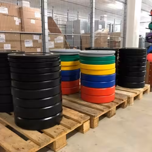 Farbiges Bumper Plate Set 150 kg Restposten | Occasion