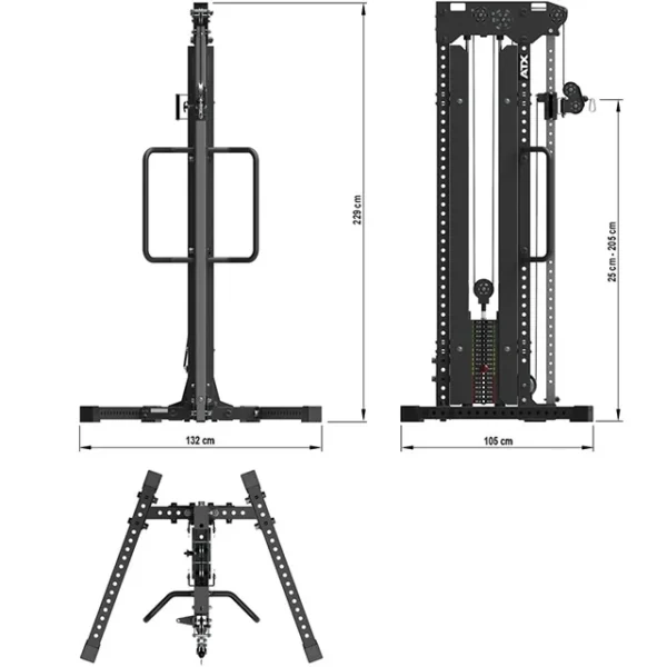 ATX Single Tower Multi Station de traction 90 kg | Traction de câble